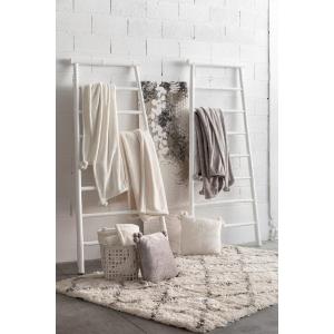 Plaid en Polyester Blanc Neige 130x170 cm