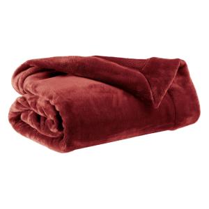 Plaid  en polyester geranium 150 x 200 cm