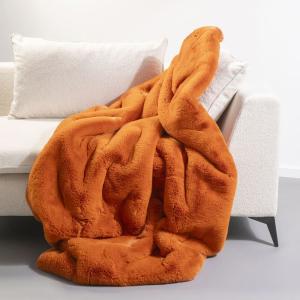 Plaid en polyester orange