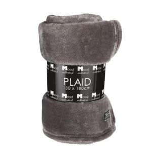 Plaid Famke Anthracite Polyester H1xB130xL180cm