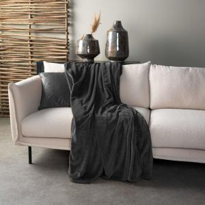 Plaid Gris 200x220 cm Couleur unie