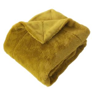 Plaid imitation fourrure double face flanelle polyester bro…