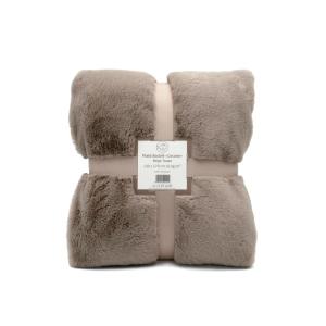 Plaid ''Lapin'' Cocoon Beige Taupe 130x170cm