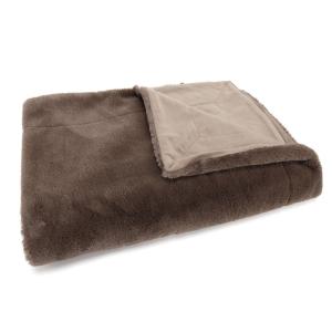 Plaid Luxe  130x170 marron en polyester