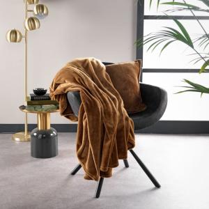 Plaid Marron 200x220 cm Couleur unie
