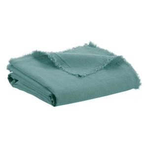 Plaid  Nomade en lin prusse 130 x 180 cm