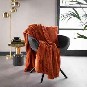 Plaid Orange 150x200 cm Couleur unie