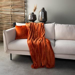 Plaid Orange 200x220 cm Couleur unie