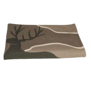 Plaid Paysage kaki 130x170 cm vert en tissu