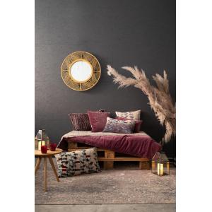 Plaid points noués  en coton lilas 140 x 200
