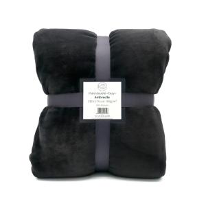 Plaid polaire Cozy anthracite 130x170cm