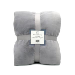 Plaid polaire Cozy gris clair  130x170cm