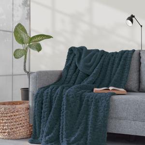Plaid polaire doux & chaud  denim 150x180 cm