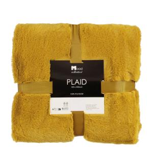 Plaid polaire jaune 200x150