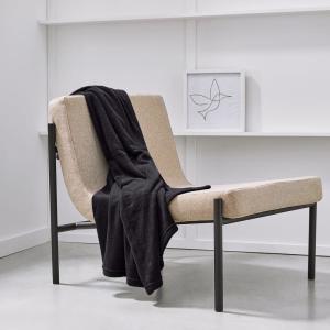 Plaid polaire uni  125x150 cm Gris anthracite