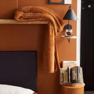 Plaid polaire uni  180x220cm Marron