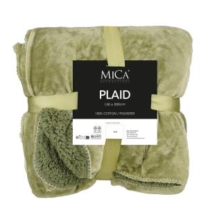 Plaid polaire vert clair 200x150