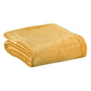 Plaid recyclé Théo en coton recycle bronze 130 x 160 cm