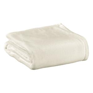 Plaid recyclé Théo en coton recycle neige 130 x 160 cm