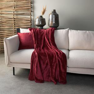 Plaid Rouge 200x220 cm Couleur unie