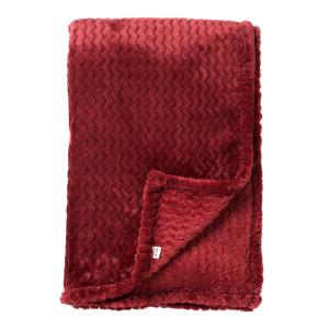 Plaid rouge fleece 150x200 cm avec motif