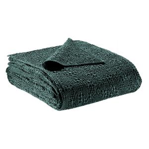 Plaid Stonewashed  en coton prusse 140 x 200