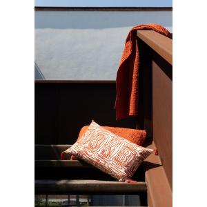 Plaid stonewashed  en coton rooibos 140 x 200 cm