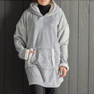 Plaid sweat polaire  70x87cm Gris