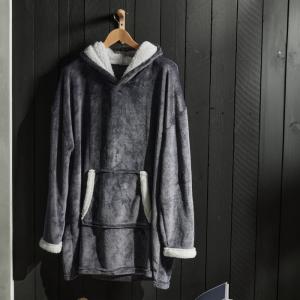 Plaid sweat polaire  70x87cm Gris anthracite