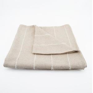 Plaid tissé honfleur naturel 120x180 cm