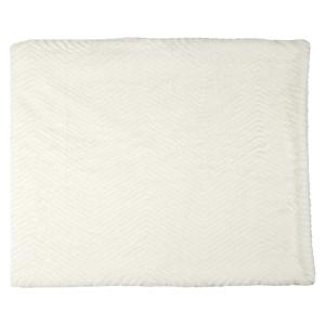 Plaid  ultra doux 120x150cm imitation fourrure blanche moti…
