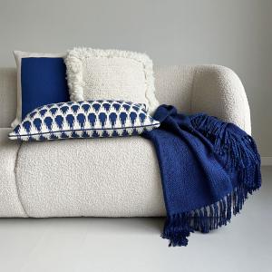 Plaid uni bleu vif