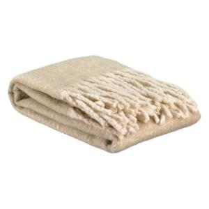 Plaid uni recyclé Isabel en coton recycle naturel 130 x 160…