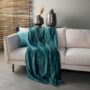Plaid Vert 200x220 cm Couleur unie