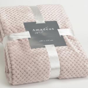 Plaid   vieux  130x170 cm rose en polyester