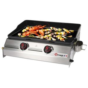 Plancha à poser pour grande tablée métal/inox argent 73.5x5…