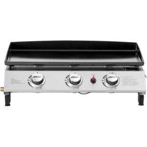 Plancha gaz metal gris 3 bruleurs