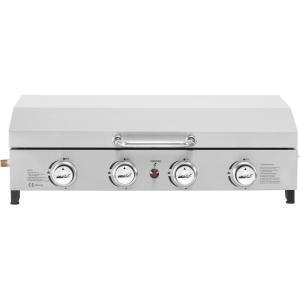 Plancha gaz métal gris 4 bruleurs