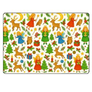 Planche à découper anges et rennes 28,5 × 20 cm