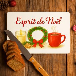 Planche à découper en verre Esprit de Noël