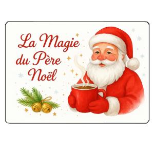 Planche à découper en verre la magie du Père Noël