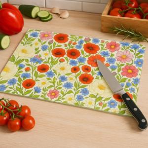 Planche à découper fleurs des champs