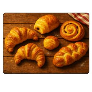 Planche à découper viennoiseries françaises
