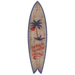 Planche de surf décorative paradise 42x146 cm
