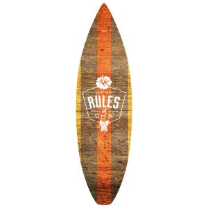 Planche de surf décorative rules of sea 40x140 cm
