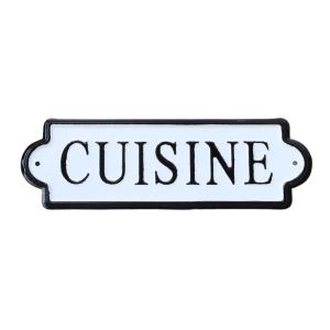Plaque de porte décorative vintage cuisine aluminium blanc…
