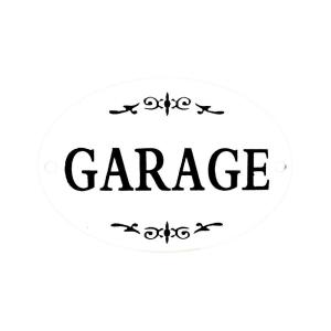 Plaque de porte décorative vintage garage fer blanc noir 10…