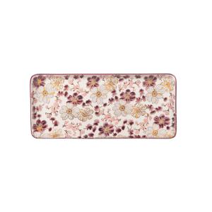 Plat à cake   36x16 cm rouge en grès