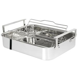 Plat à four inox 35 cm avec accessoires 7.3L