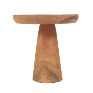 Plat à gâteaux en bois de teck naturel 25x25x24 cm